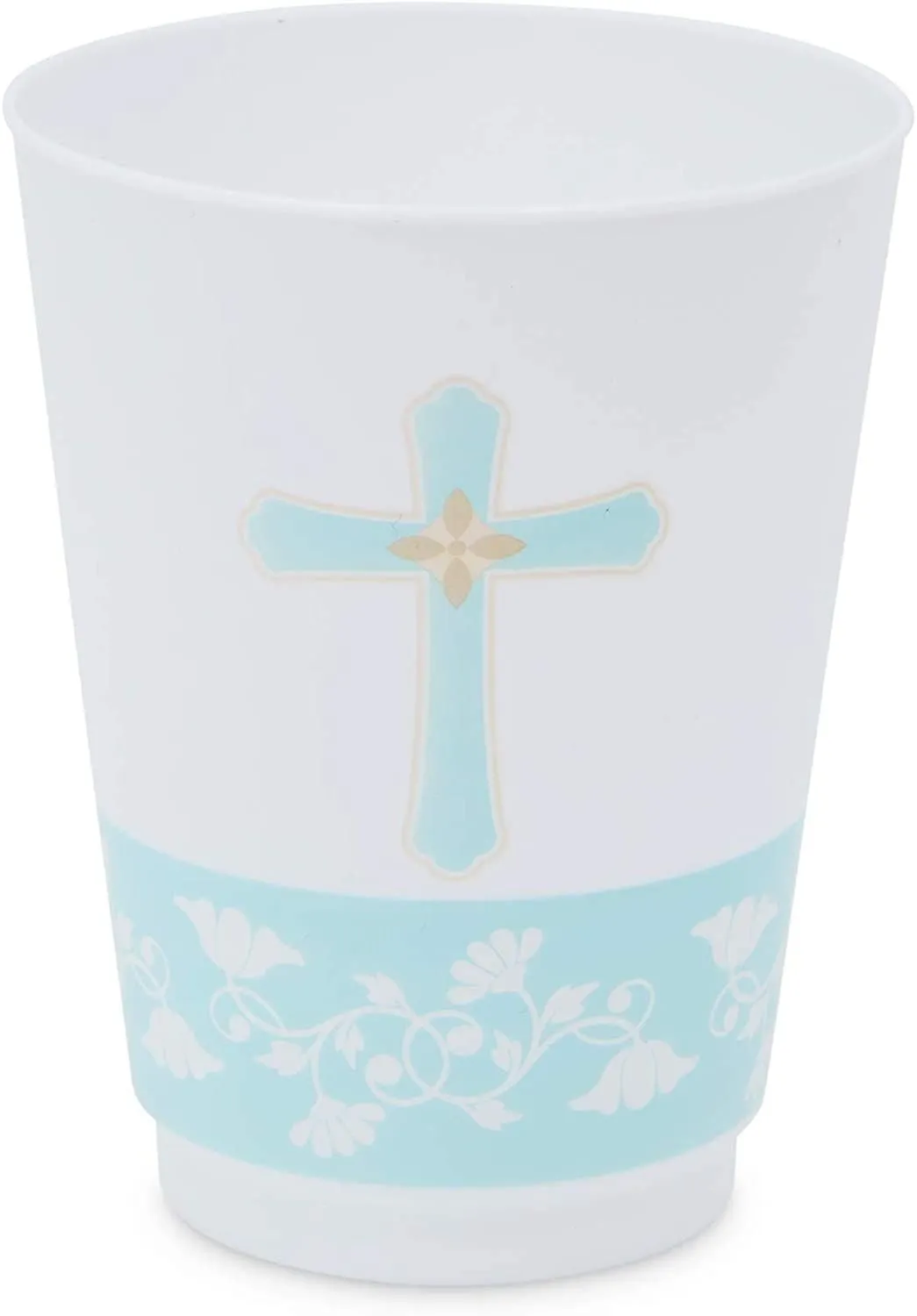 16 oz Baptism Tumbler Cups, First Communion Decorations, Party Supplies (16 Pack)