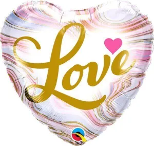 18in Love Colorful Marble Mylar Balloon