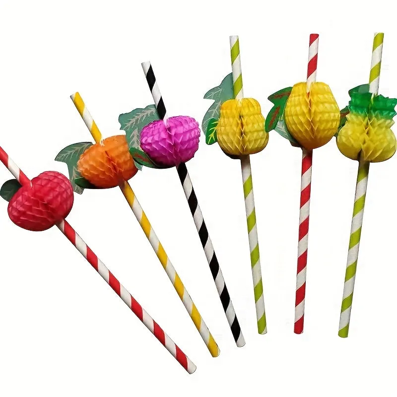 20pcs of FruitShaped Paper Straws  Ideal for Parties