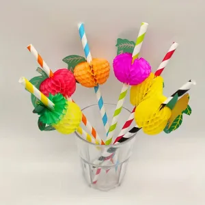 20pcs of FruitShaped Paper Straws  Ideal for Parties