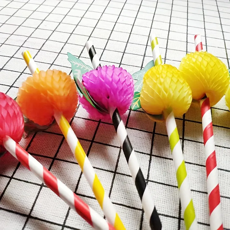 20pcs of FruitShaped Paper Straws  Ideal for Parties