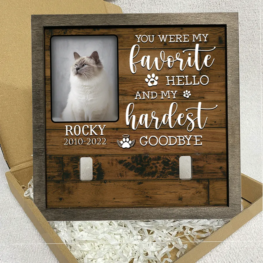 A Birman Pet Picture Frames Memorial Cat my hardest goodbye Cat Lover Gift, Memorial Gifts