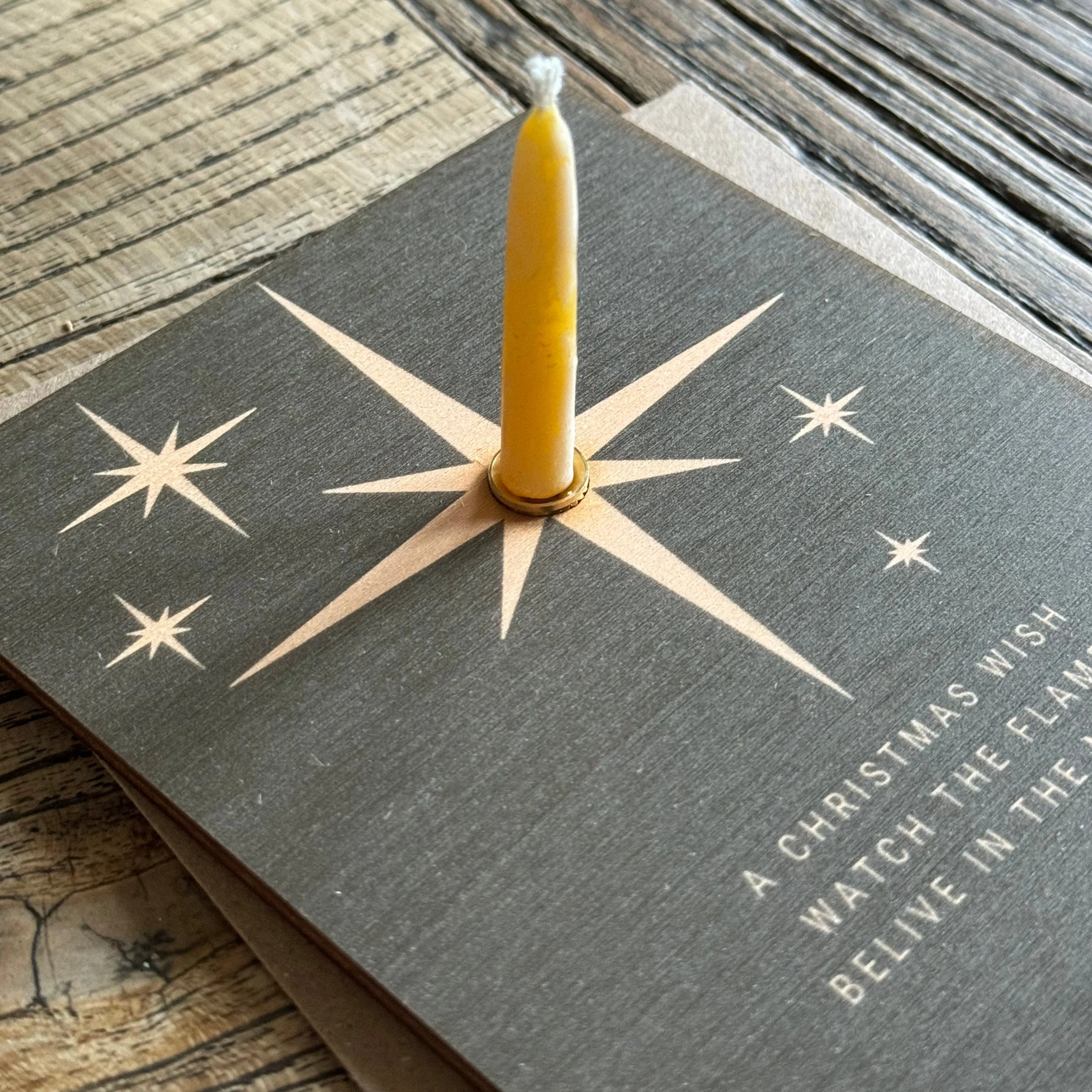 A Christmas Wish Mindful Candle Wooden Card