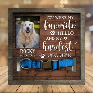 A Golden retriever Pet Picture Frames Memorial Dog you're my favorite natural wood picture frames