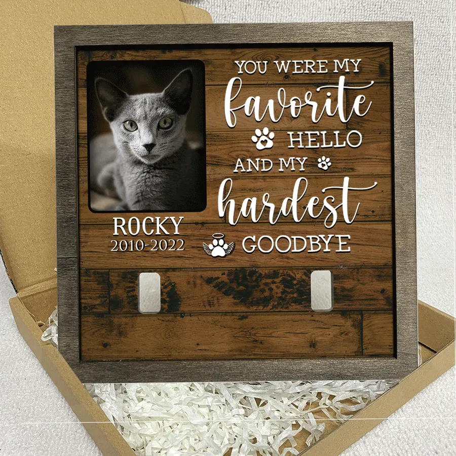 A Russian Blue Pet Picture Frames Memorial Cat I can run like a Kitty Cat Lover Gift, Memorial Gifts