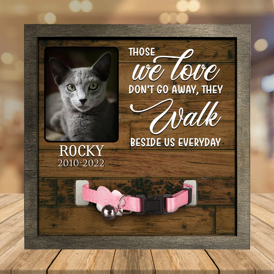 A Russian Blue Pet Picture Frames Memorial Cat I can run like a Kitty Cat Lover Gift, Memorial Gifts