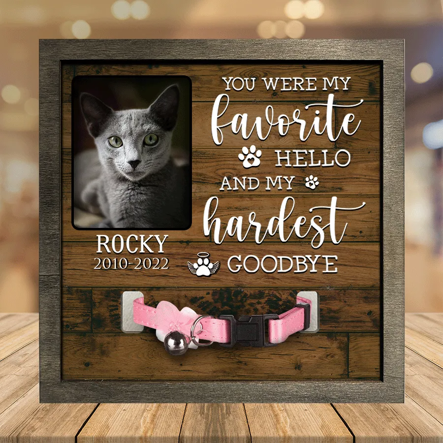 A Russian Blue Pet Picture Frames Memorial Cat I can run like a Kitty Cat Lover Gift, Memorial Gifts