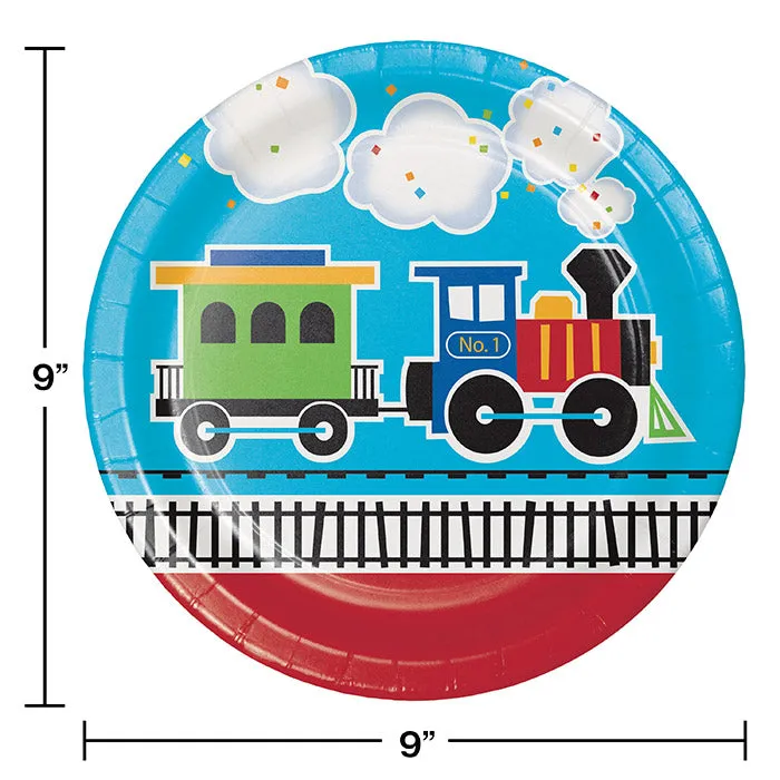 All Aboard Train Paper Plates (8/Pkg)