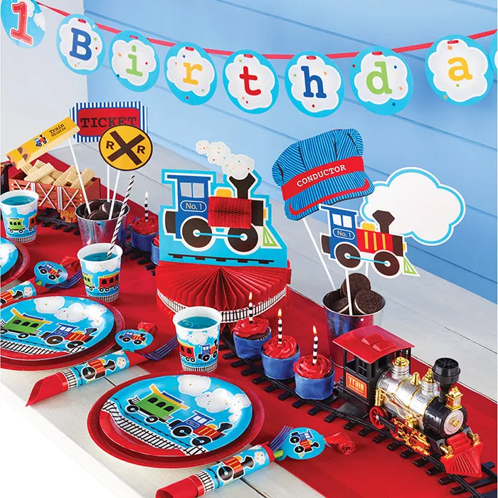 All Aboard Train Paper Plates (8/Pkg)