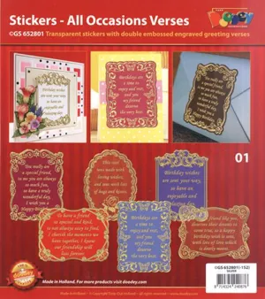 All Occasions Verses - Transparent Gold/Silver