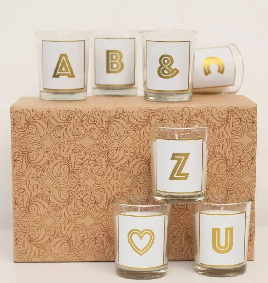 Alphabet Votive Candle - Ampersand