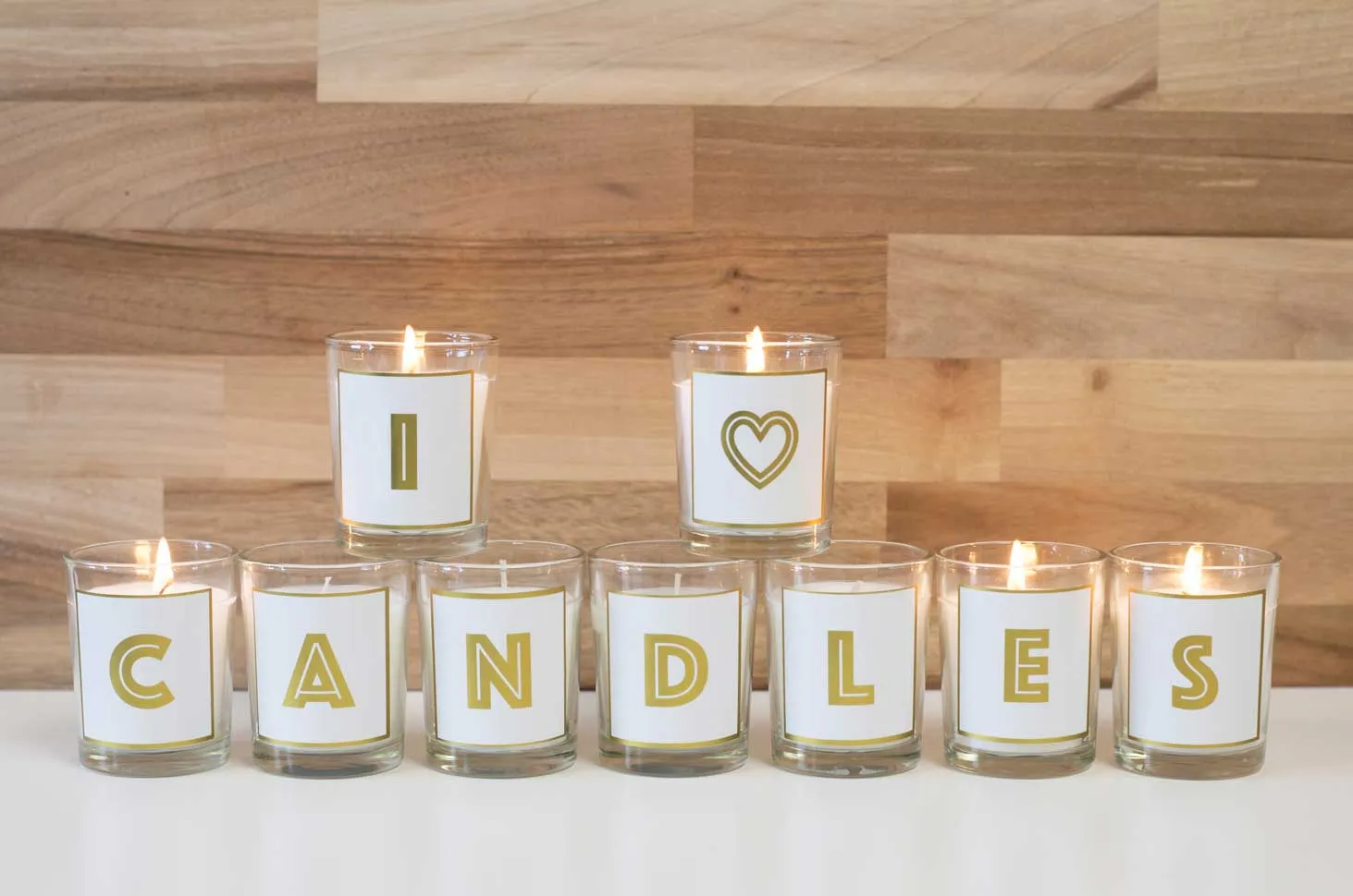 Alphabet Votive Candle - Ampersand