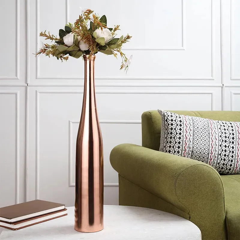 Aluminium Champagne Large Bottle Vase | 20 Inches