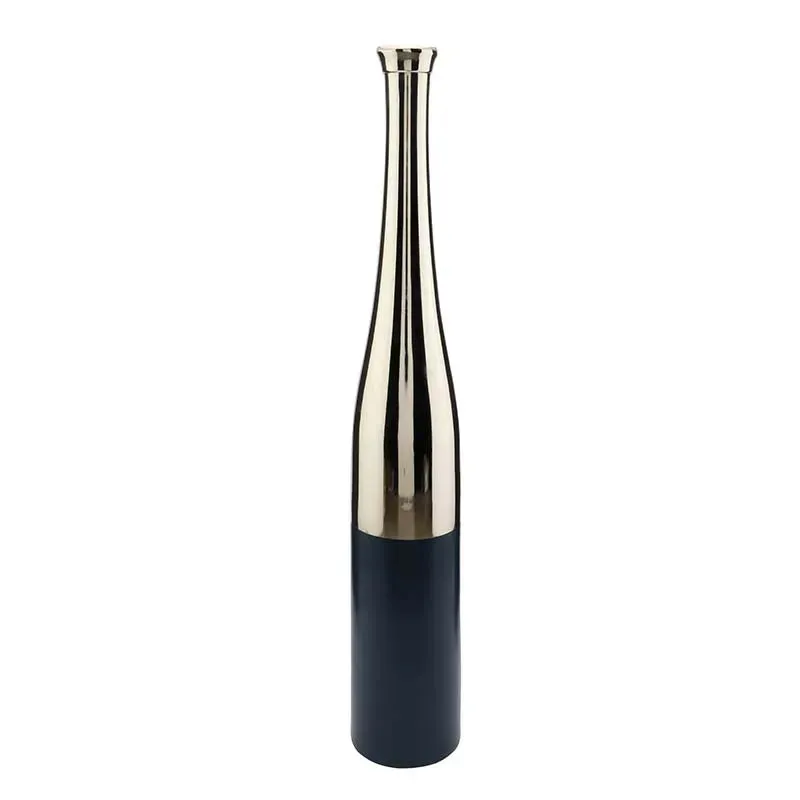 Aluminium Champagne Large Bottle Vase | 20 Inches