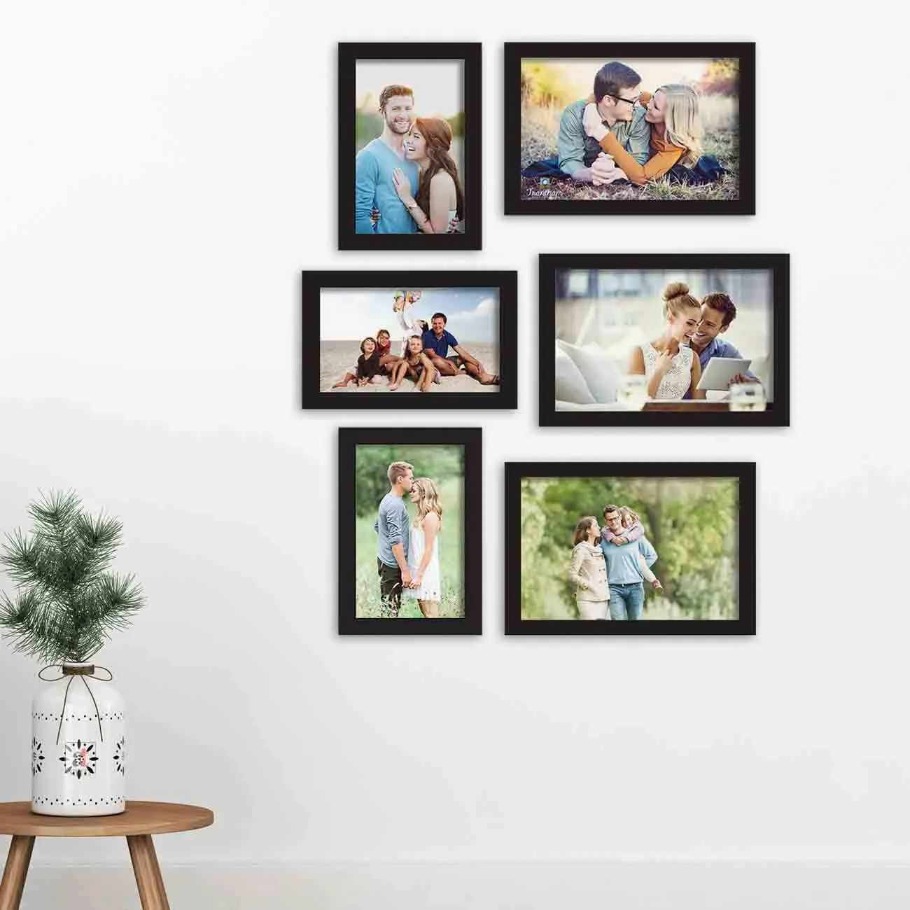 Art Street Classy Memory Wall photo frames - Set of 6 photo frames (3 UNITS OF 4X6, 3 UNITS OF 5X7)