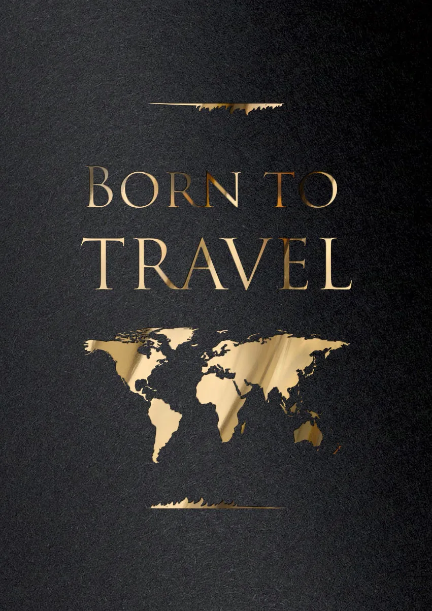 Arteonn Born to Travel Letterpress Poster