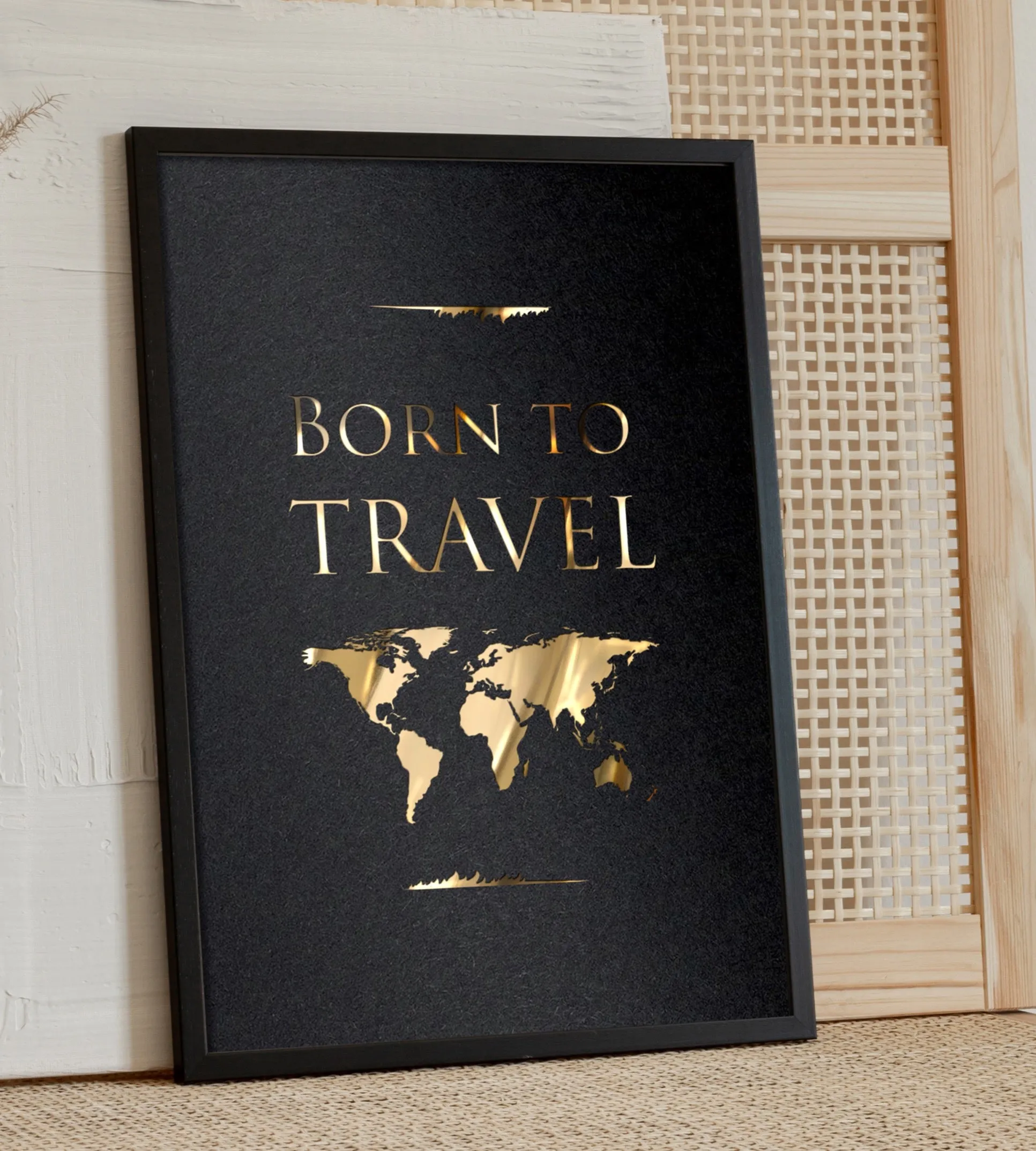 Arteonn Born to Travel Letterpress Poster