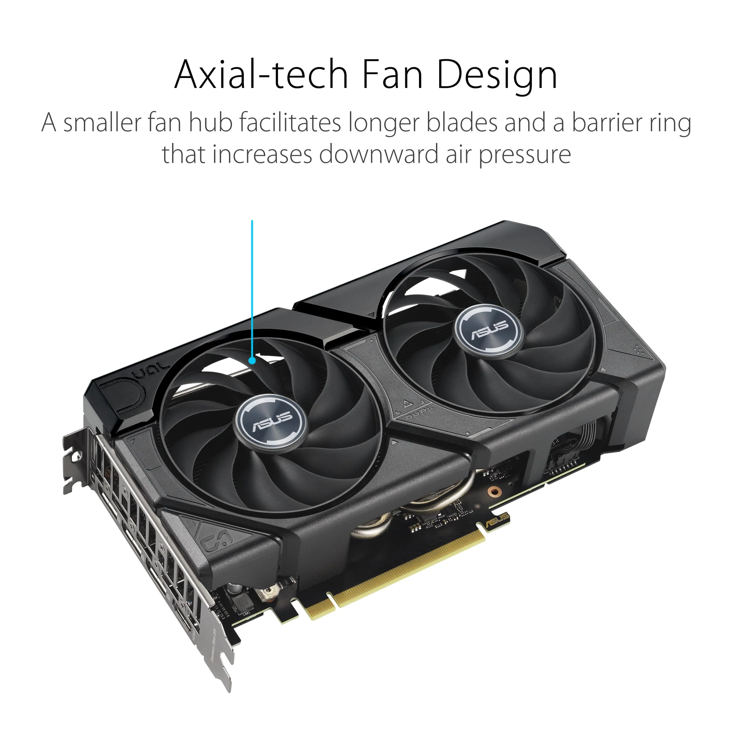 ASUS Dual GeForce RTX™ 4070 Super EVO OC Edition 12GB GDDR6X (PCIe 4.0, 12GB GDDR6X, DLSS 3, HDMI 2.1a, DisplayPort 1.4a, 2.5-Slot Design, Axial-tech Fan Design, 0dB Technology, and More)