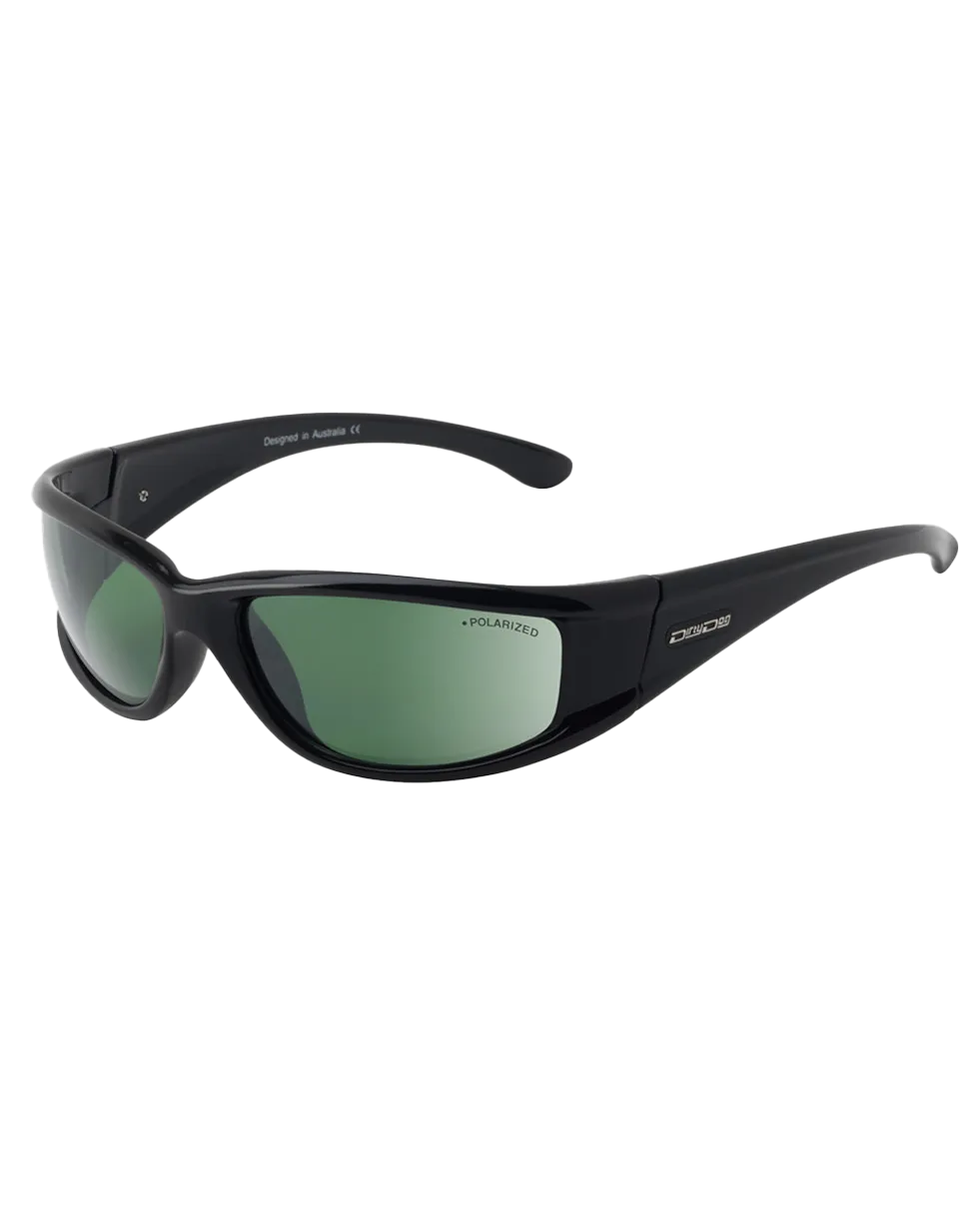 Banger Polarised Sunglasses in Black & Green