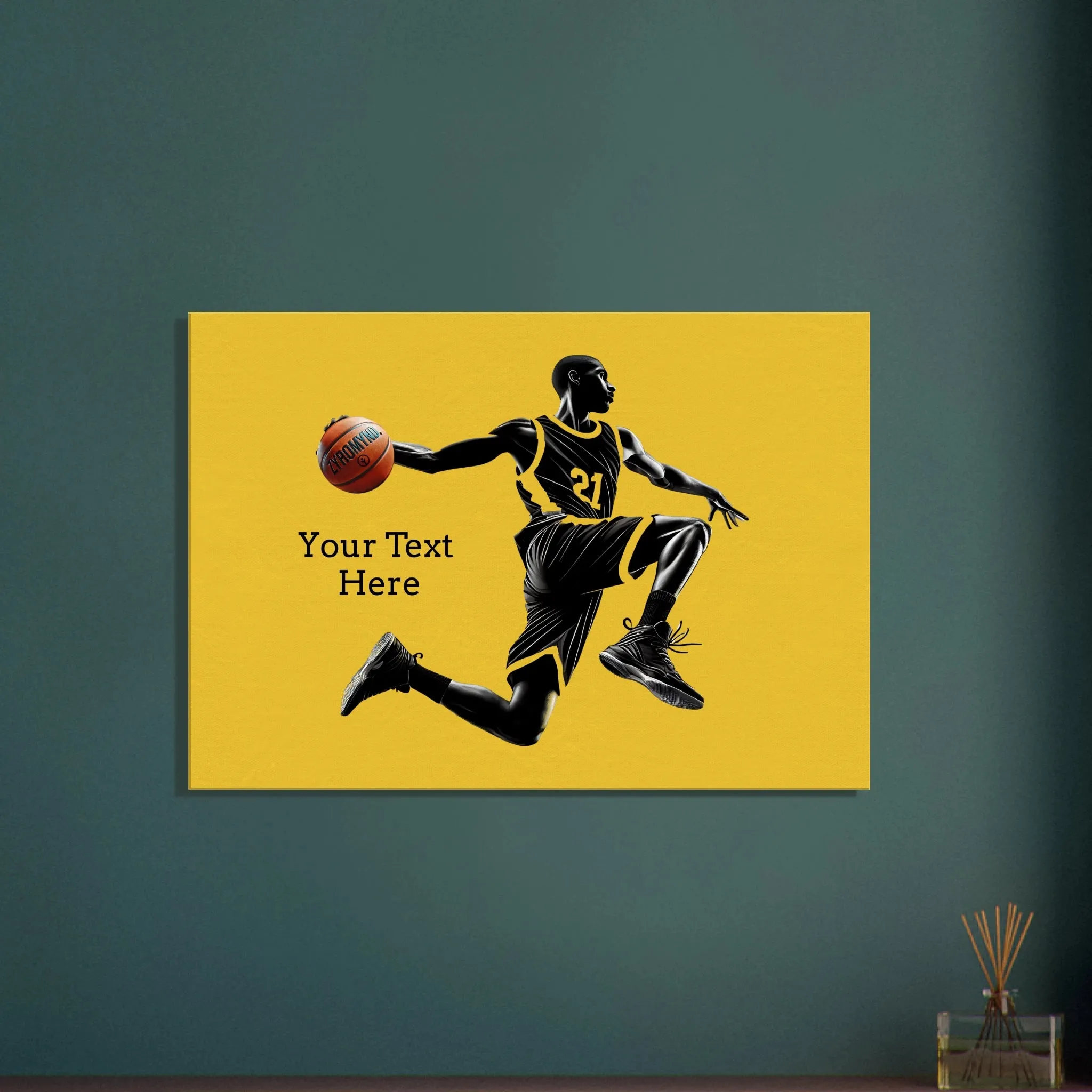 Basketball Player Mid-Air - Canvas Print - can be personalized