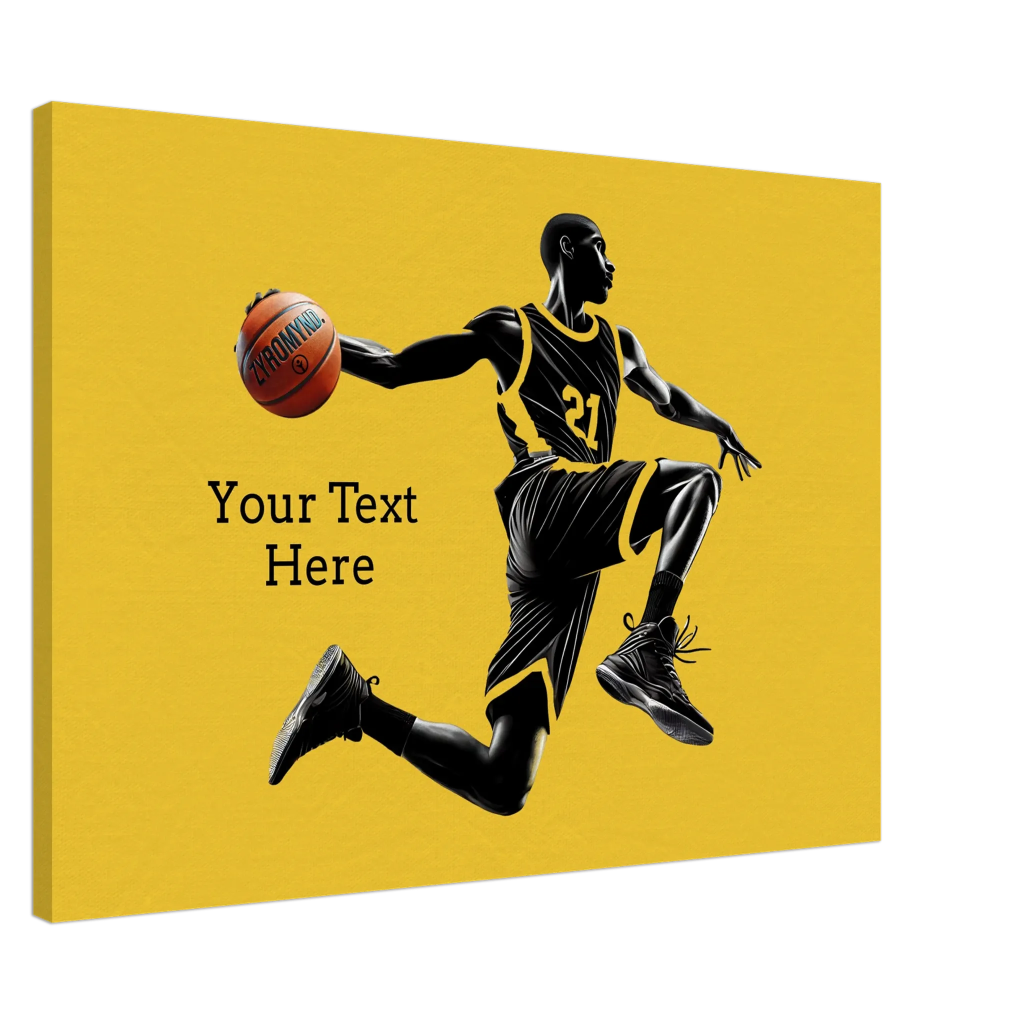 Basketball Player Mid-Air - Canvas Print - can be personalized