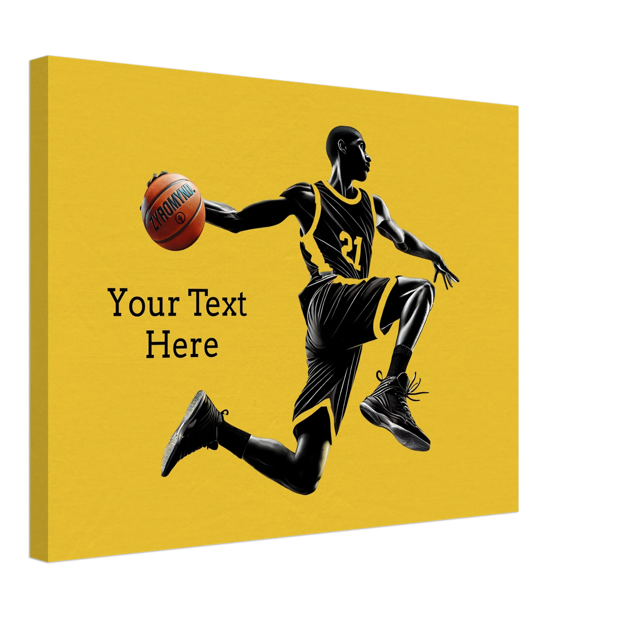 Basketball Player Mid-Air - Canvas Print - can be personalized