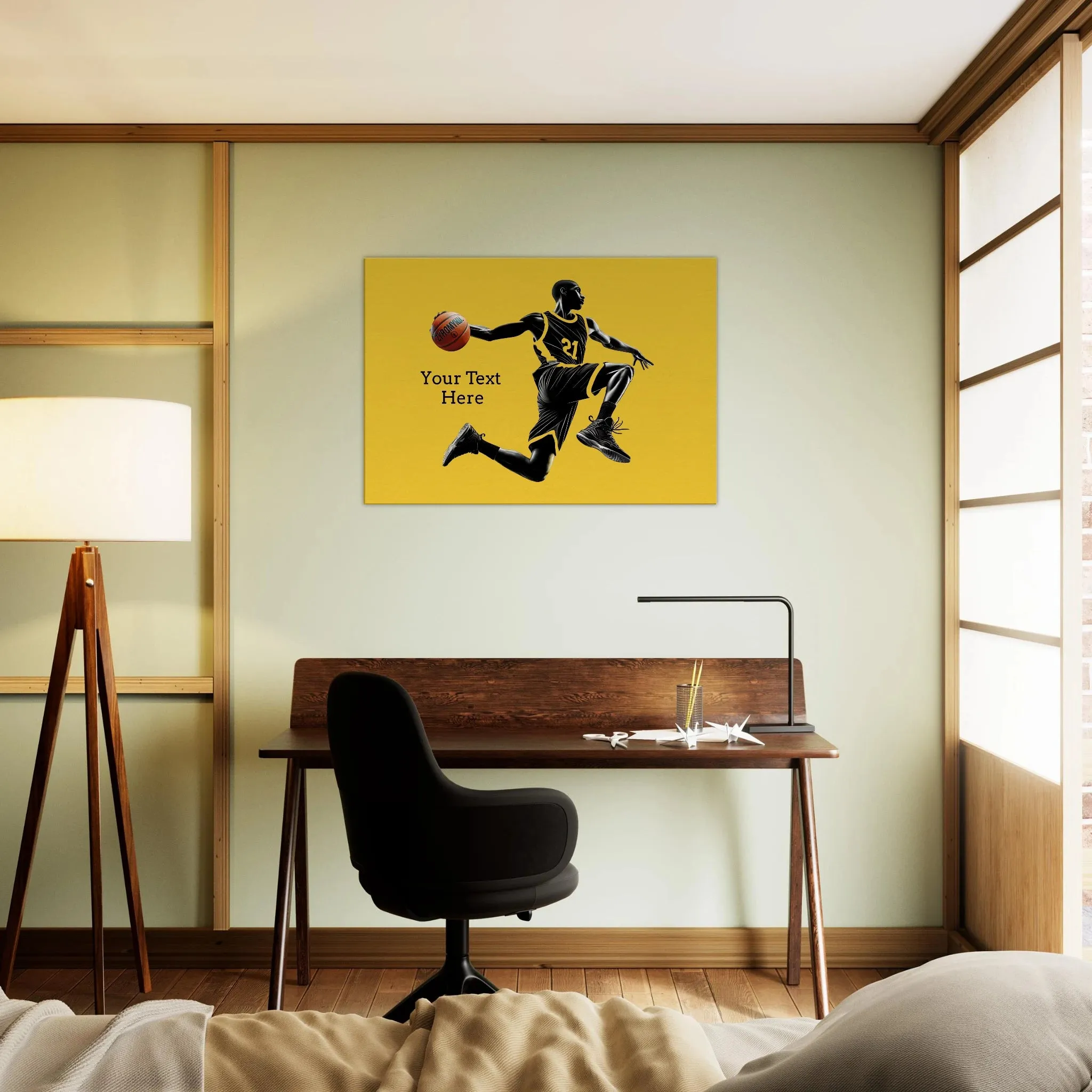 Basketball Player Mid-Air - Canvas Print - can be personalized