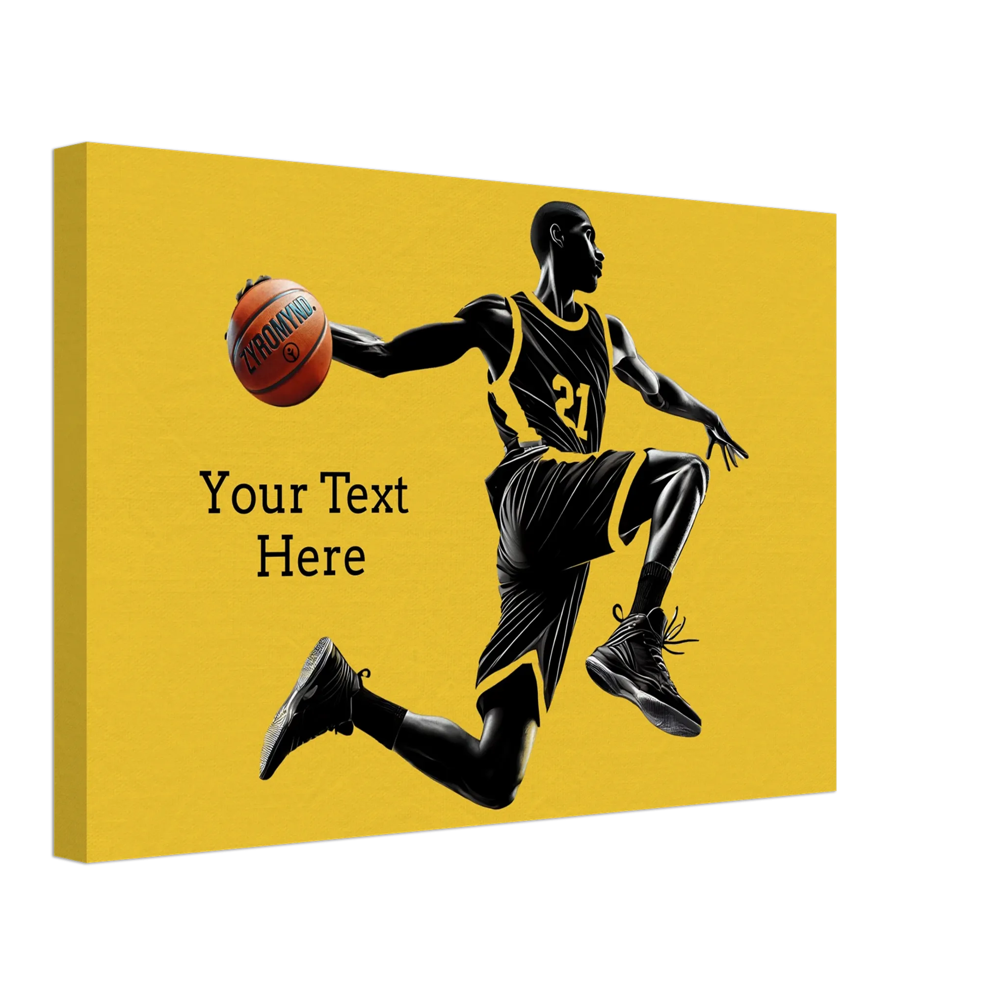 Basketball Player Mid-Air - Canvas Print - can be personalized