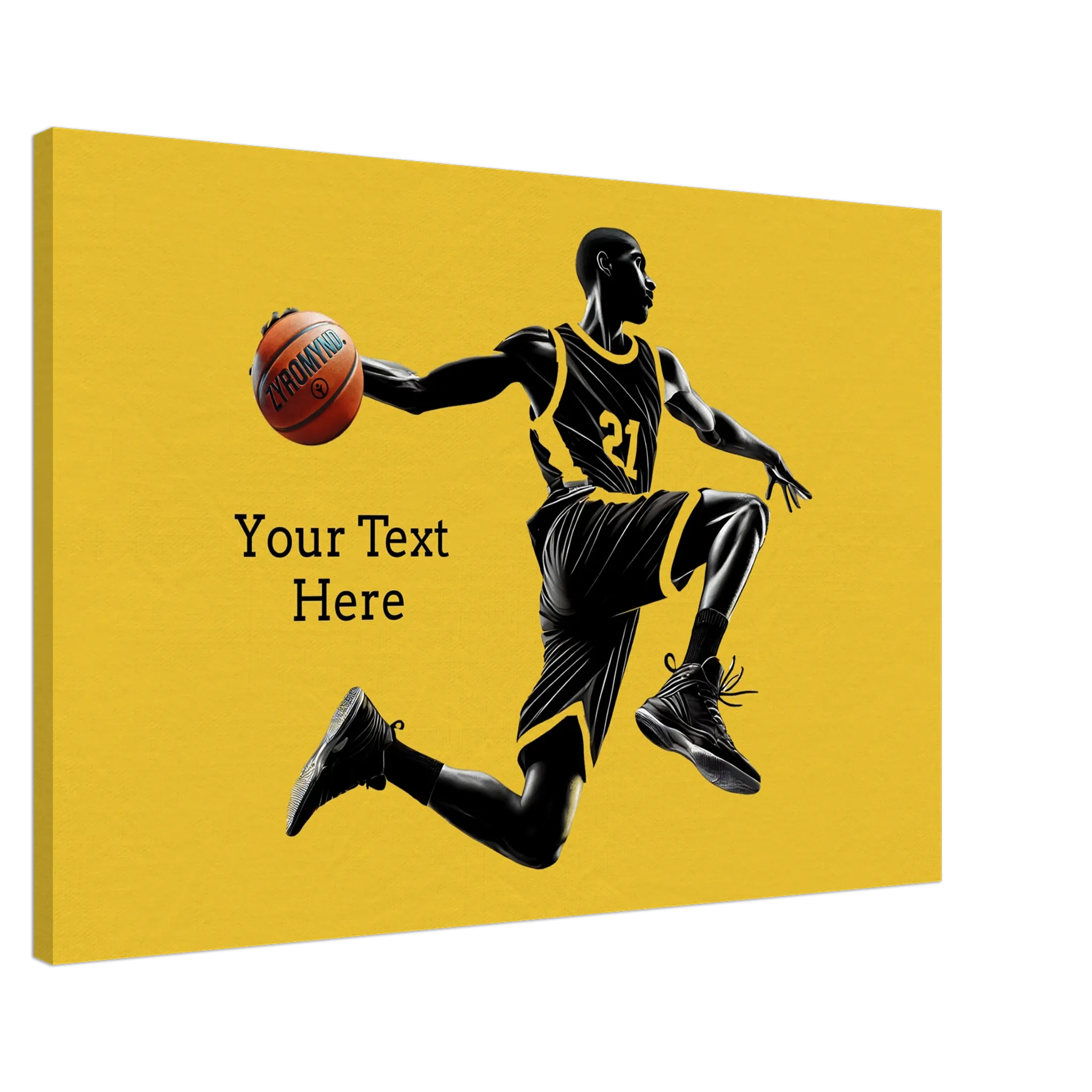 Basketball Player Mid-Air - Canvas Print - can be personalized