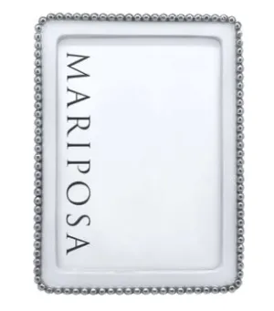 Beaded White 5x7 Photo Frame