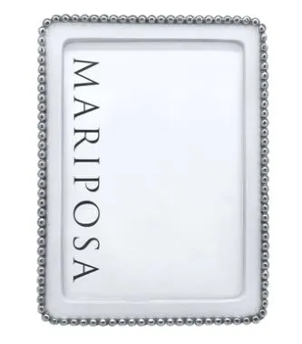 Beaded White 5x7 Photo Frame