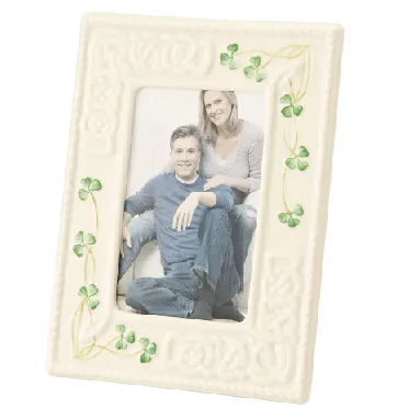 Belleek Classic 4x6 Tara Shamrock Frame