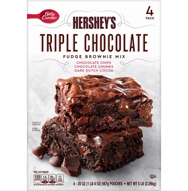 Betty Crocker Hersheys Fudge Brownie Mix Triple Chocolate (20 oz. 4 pk.)