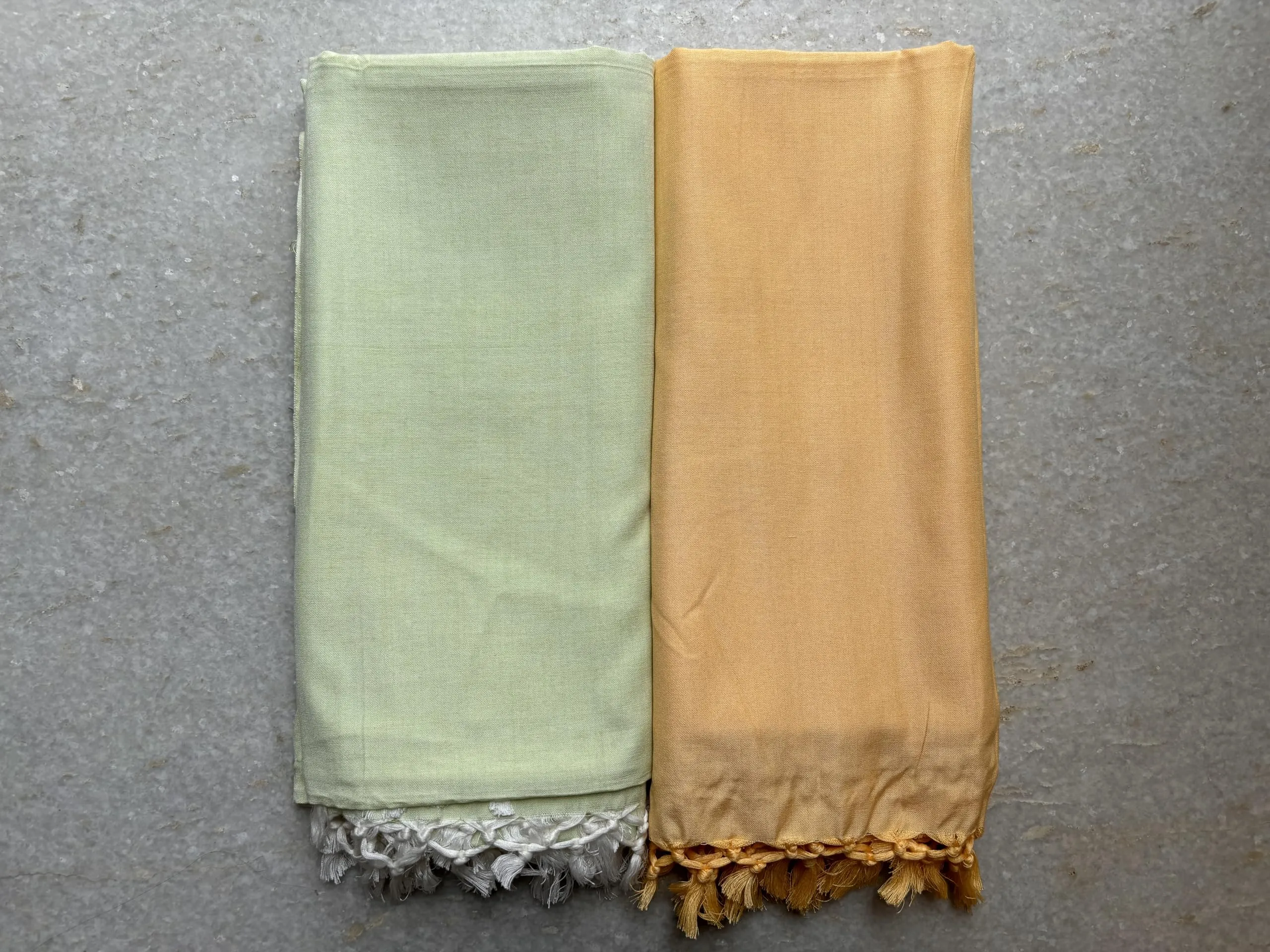 Bhagalpuri Handloom | Dull Chadar Bhagalpuri |Traditional Organic Blend of Cotton & Silk | AC Room Soft Chadar for Summer | All Season andi Chadar/Blanket| 2X Thread Quality - Pack of Green & Yellow