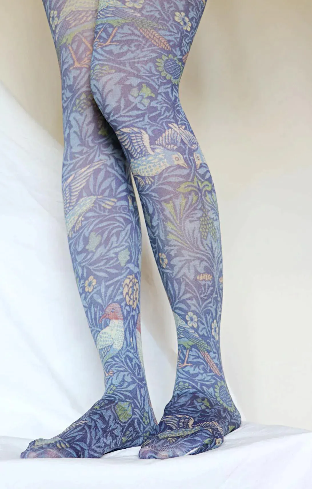 Bird By William Morris Printed Art Tights