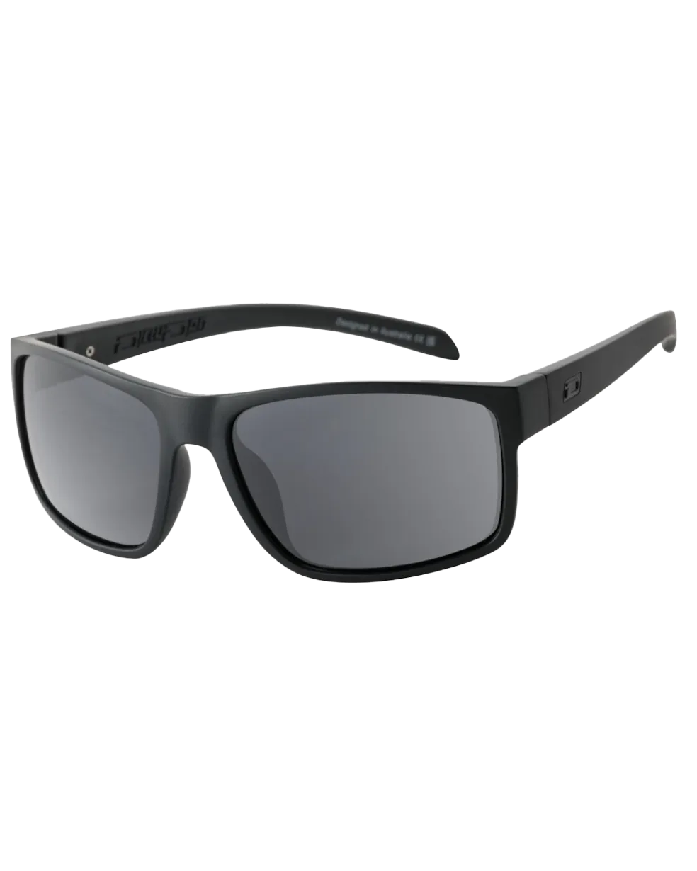 Blast Polarised Sunglasses in Satin Black & Grey