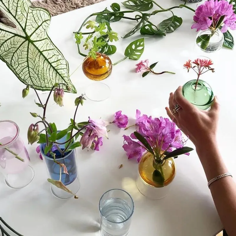 Blown Glass Orb Vases