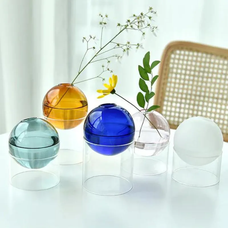 Blown Glass Orb Vases