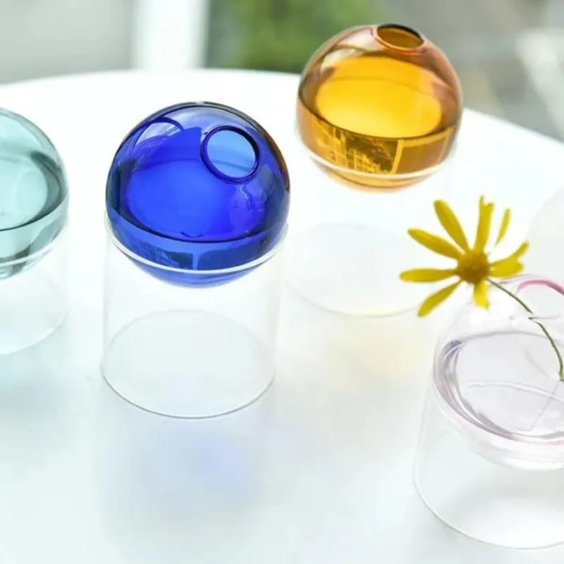 Blown Glass Orb Vases