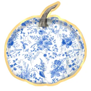 BLUE TOILE PUMPKIN PLATES