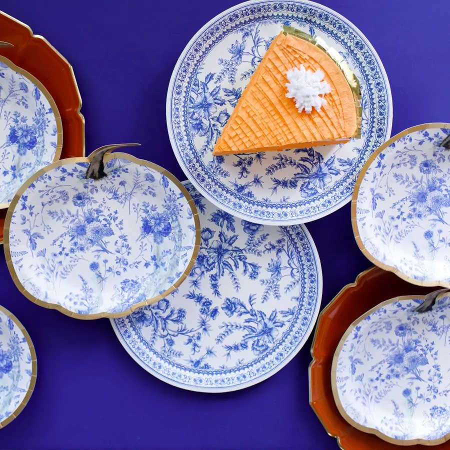 BLUE TOILE PUMPKIN PLATES