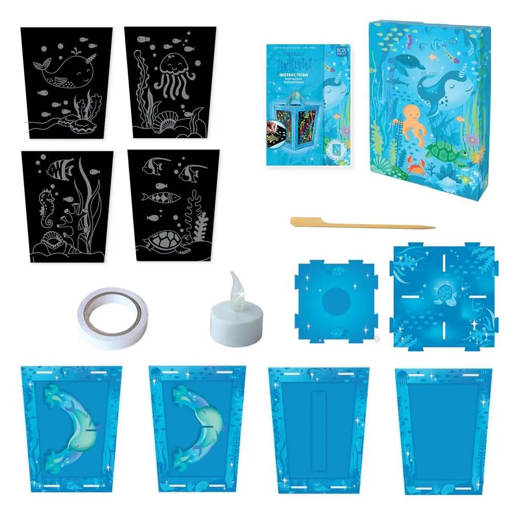 Box CanDIY Totally Twilight Scratch Art Sea Life Lantern Kit