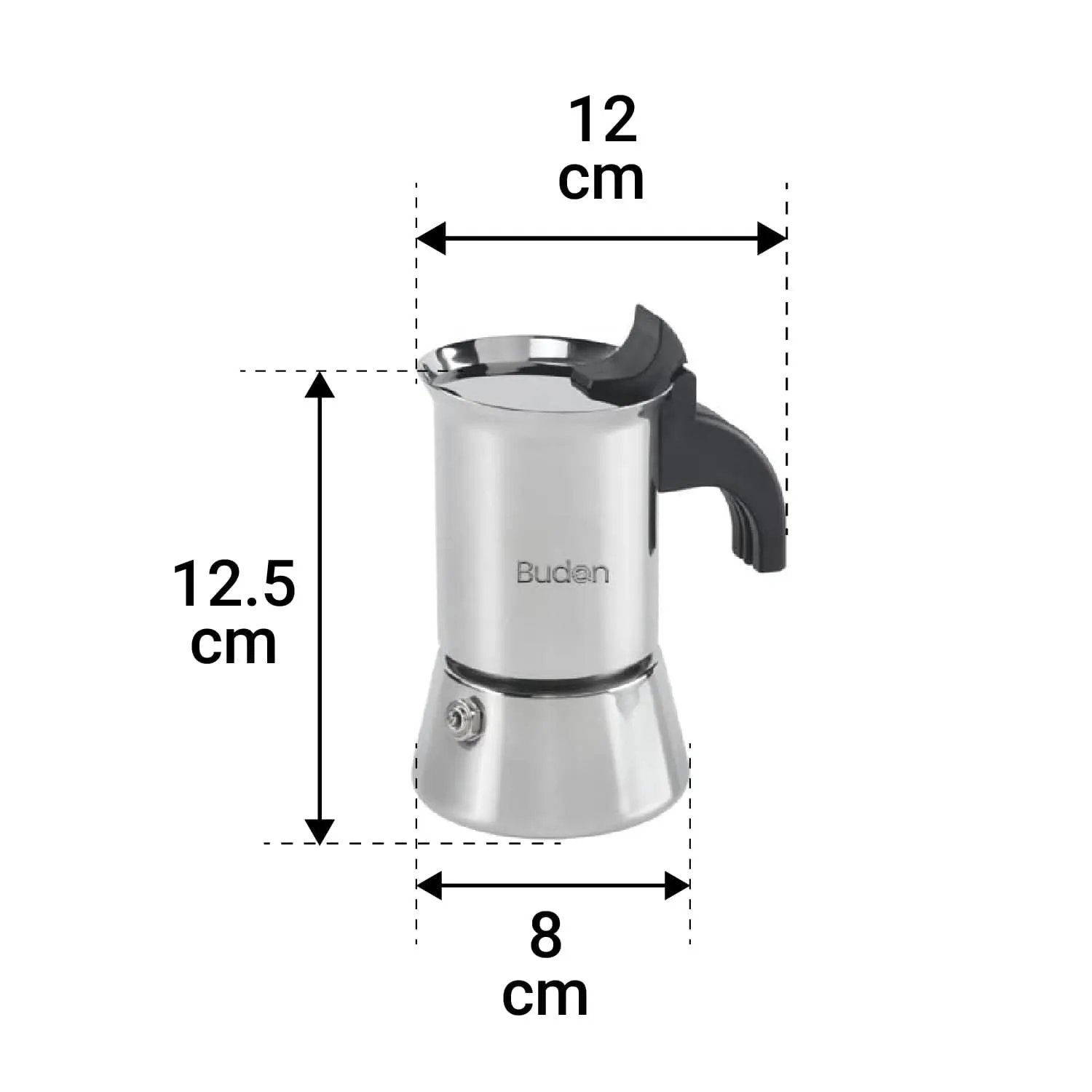 Budan Moka Pot Stainless Steel Coffee Maker - 2 Cup ( 100ml ) | Best Moka Pot