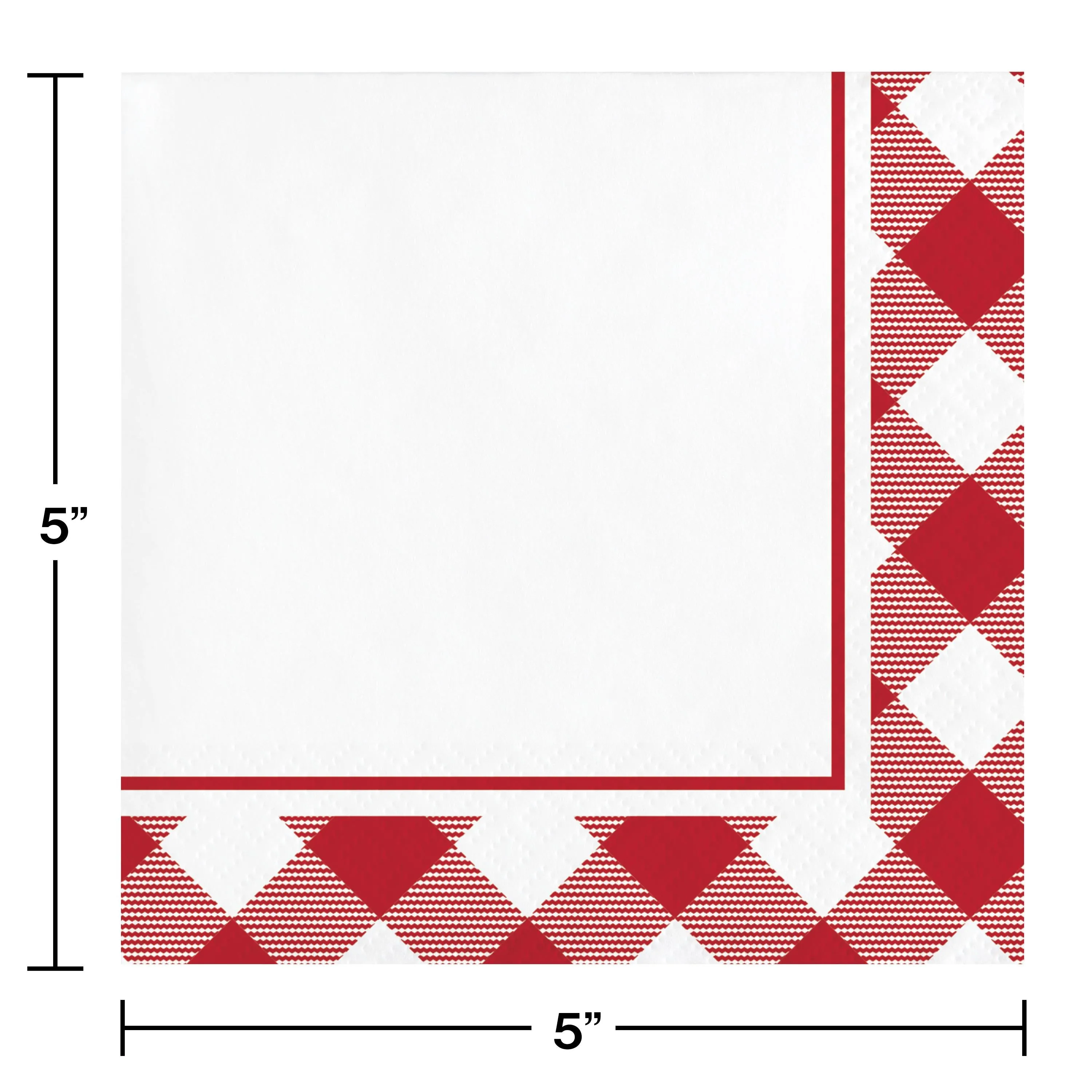 Bulk Classic Gingham Beverage Napkin (192 per Case)