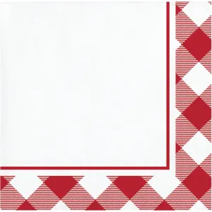 Bulk Classic Gingham Beverage Napkin (192 per Case)