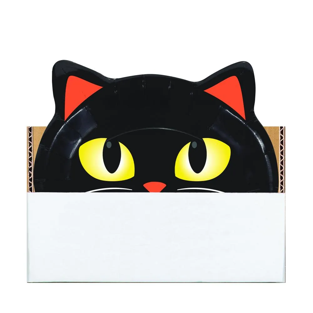 Bulk Halloween Cat Shaped Plate (Case of 96)