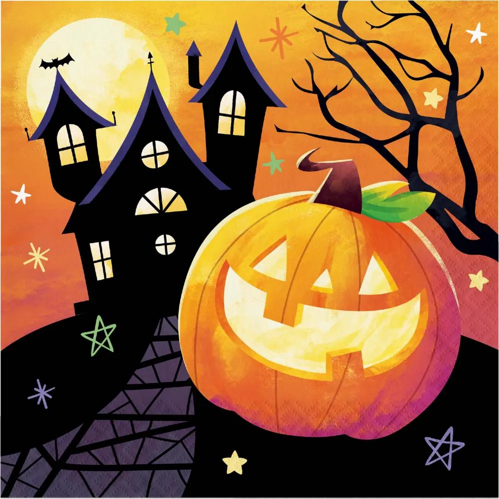 Bulk Haunted Pumpkins Paper Luncheon Napkin (Case of 192)