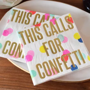 Calls for Confetti Beverage Napkins