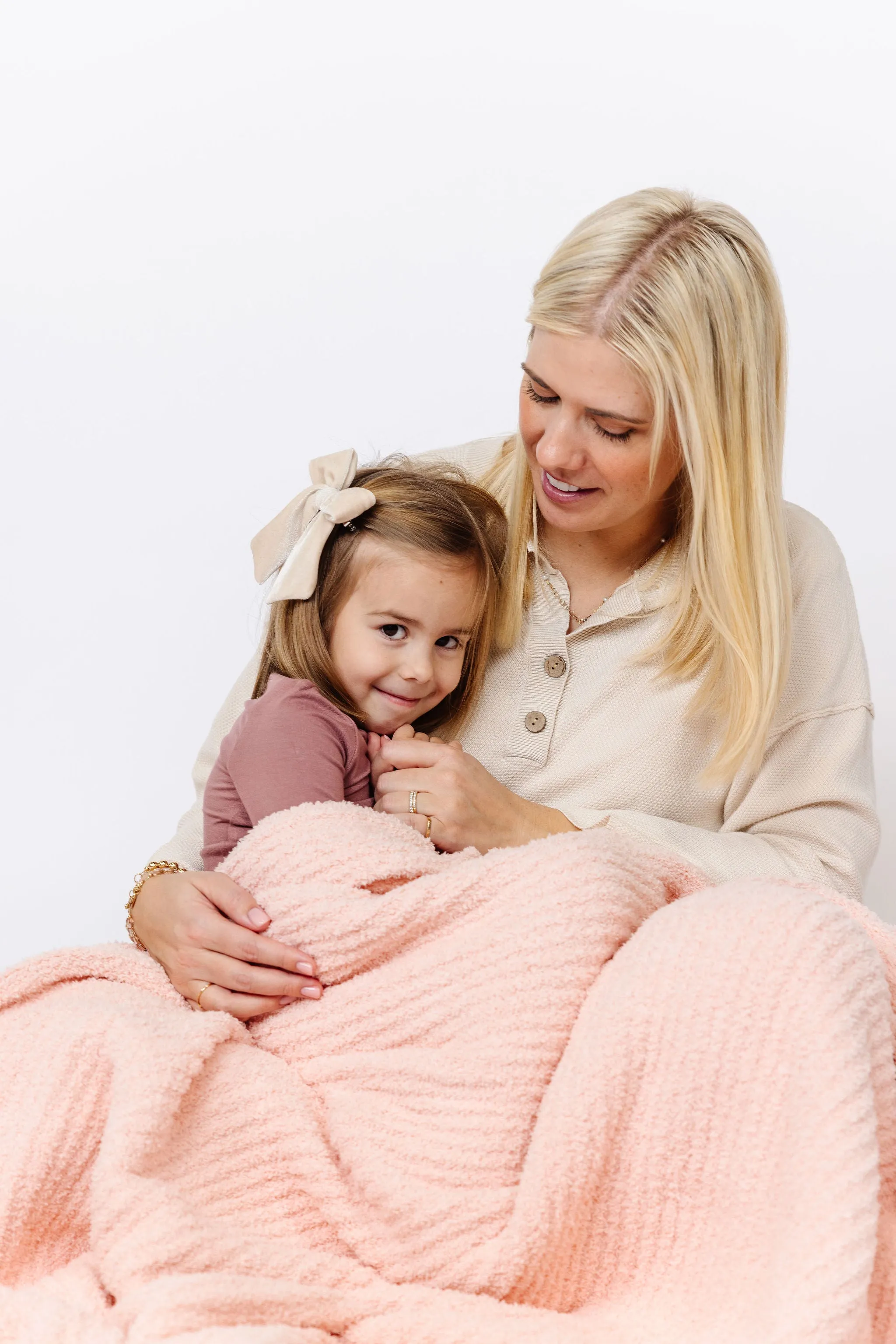 Chenille Blanket - Blush Pink - Adult/Throw