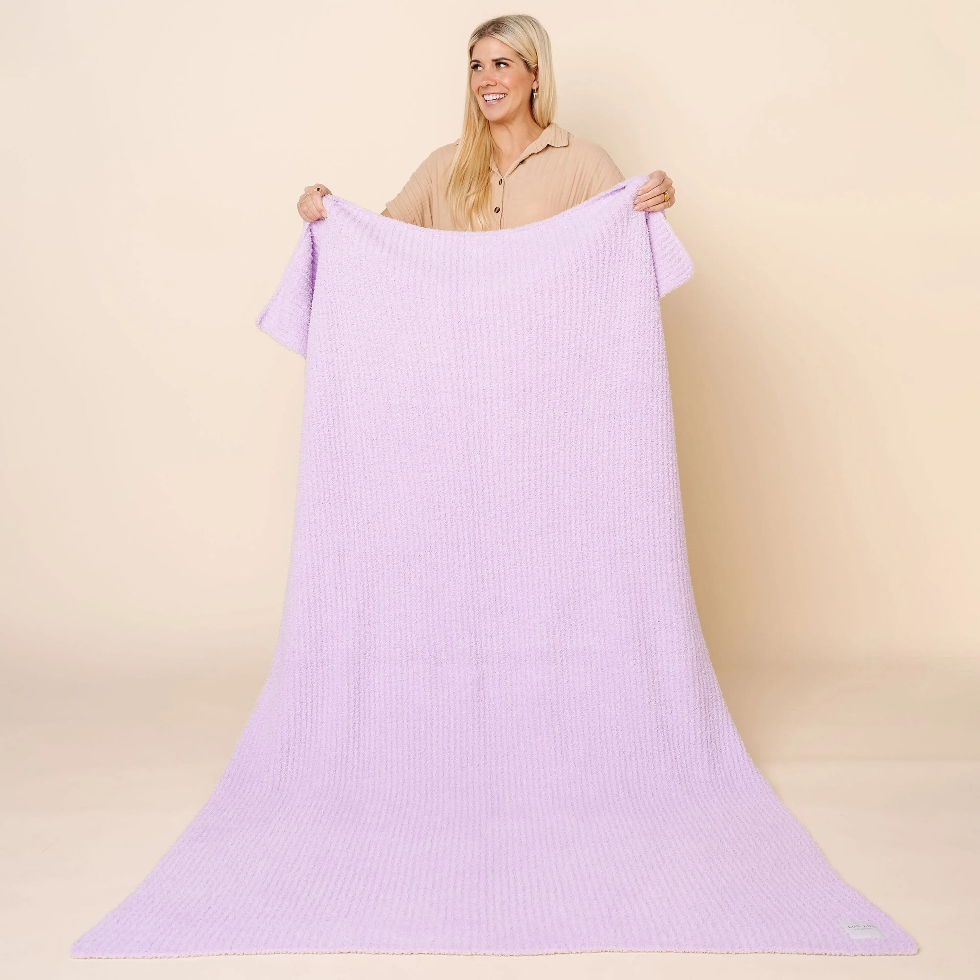 Chenille Blanket - Lilac - Adult/Throw